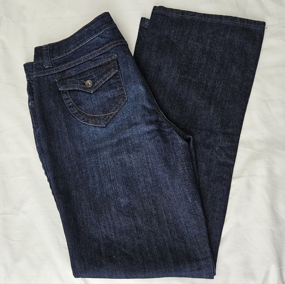 NWOT Nine West Jeans Bootcut Plus Size 16 Long dark wash